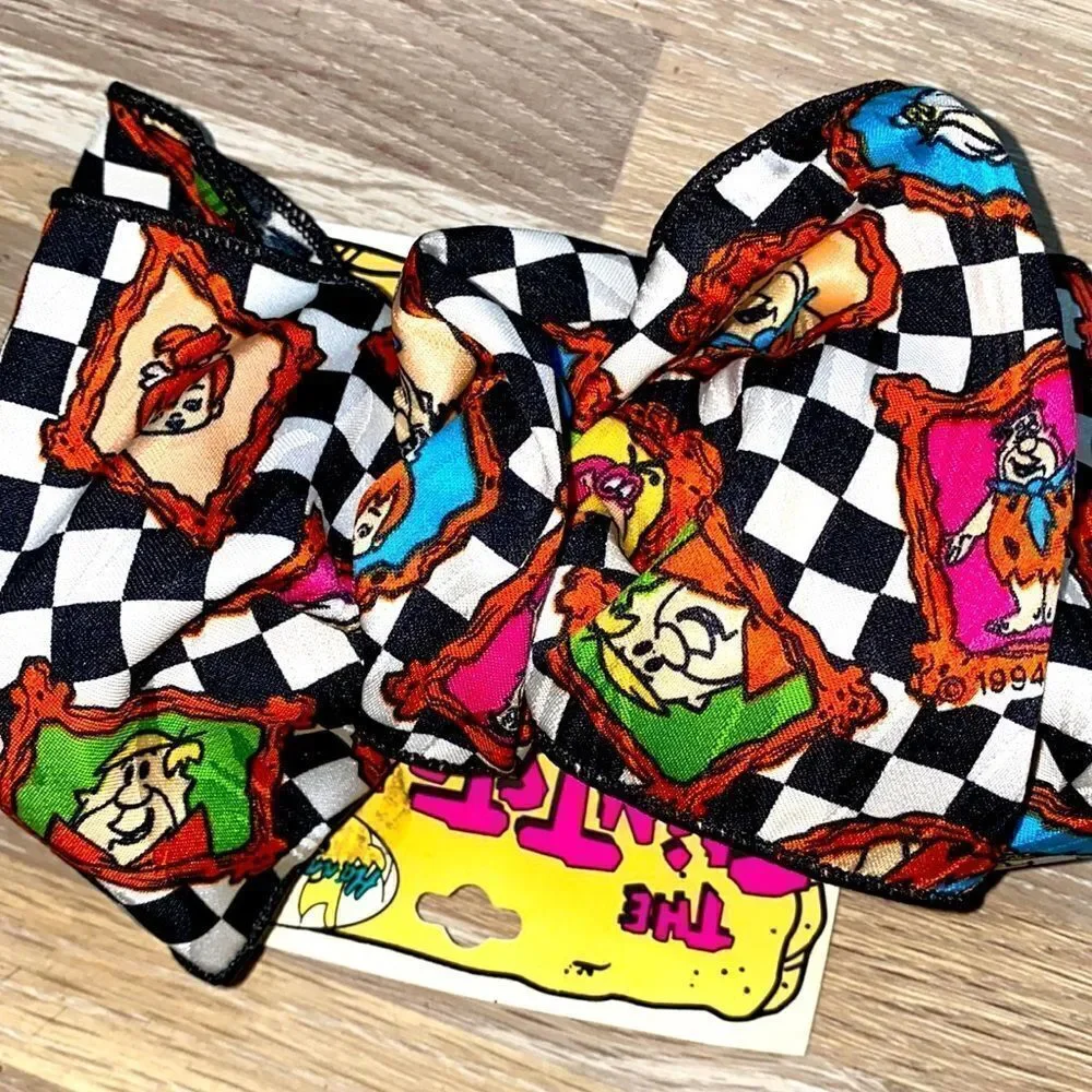 90s hair clip Flintstones Fred and Wilma Hair bow hair clip vintage aesthetic